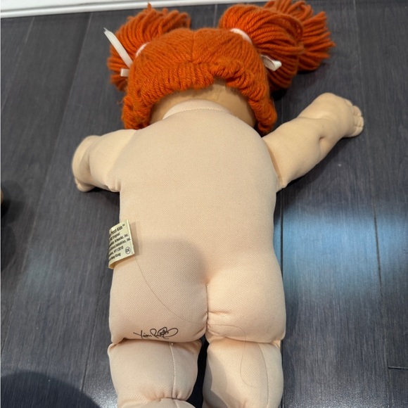 VINTAGE 1982 Cabbage Patch Kids Single Dimple Girl Doll- Orange Hair Green Eyes - Picture 9 of 10